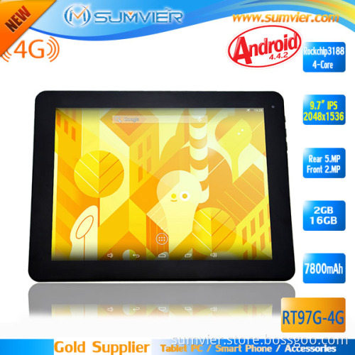 9.7 Inch 4: 3 IPS 2048X1536 Rockchip 3188 Quad Core Tablet (RT97G-4G)